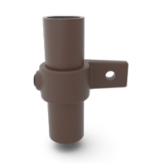 Buiskoppeling Oogdeel enkele lip - vintage bruin-B / 26,9 mm